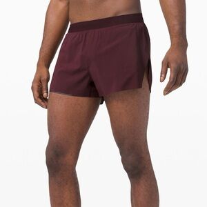 Lululemon Men’s Fast & Free Lined Running Shorts Burgundy Size L
